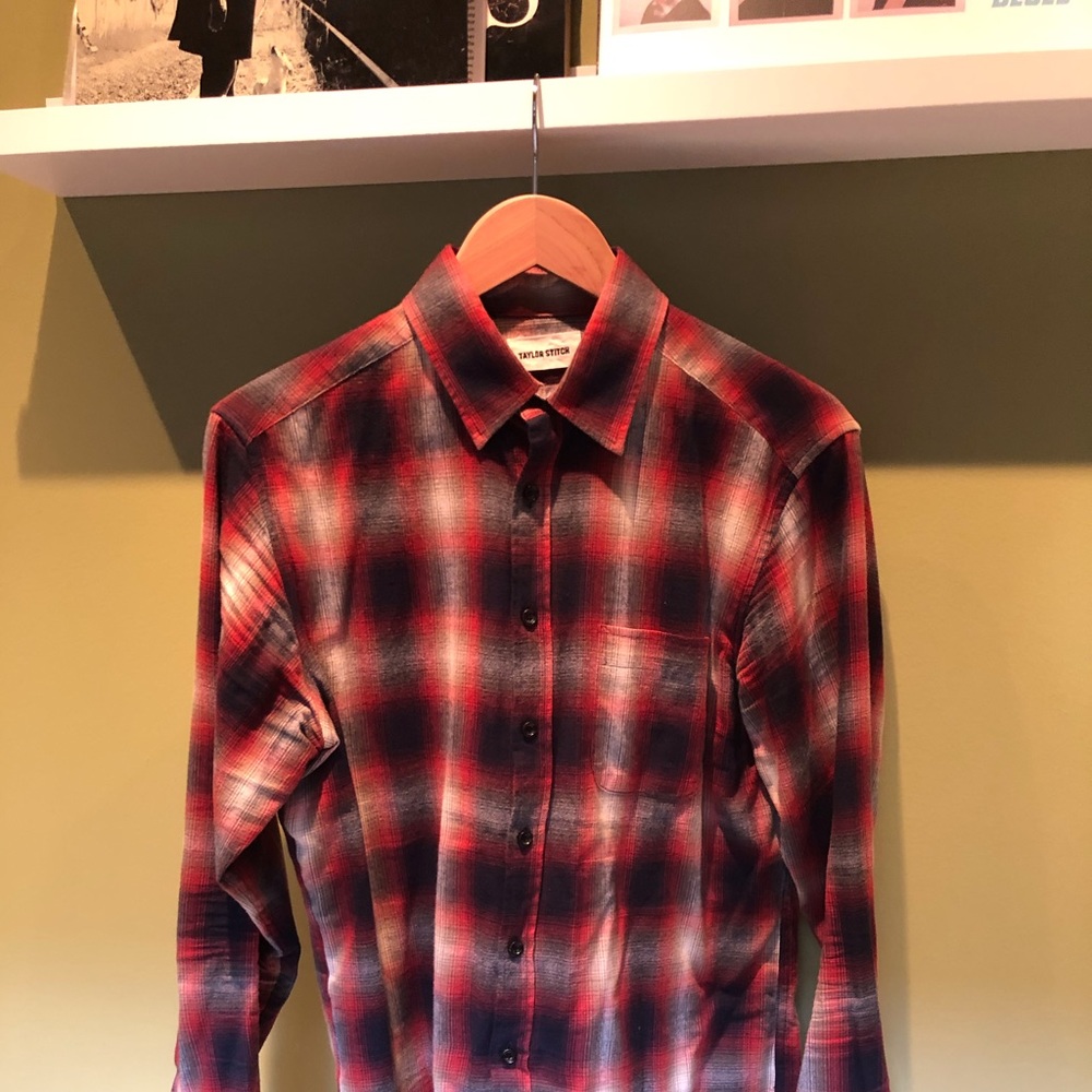 Taylor Stitch California in Red Shadow Plaid - 40